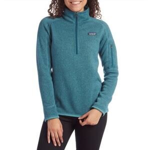 Patagonia Women’s pullover medium Better Sweater 1/4 zip Jacket Teal Size S